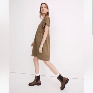 Madewell olive green summer dress medium
